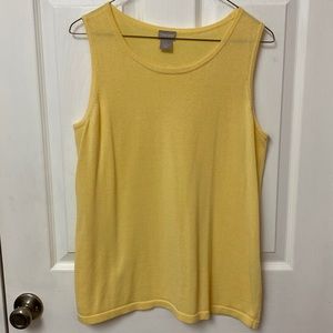 Chico’s Ladies Yellow Every Day Sweater Tank size 1